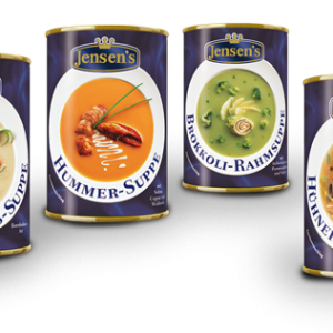 Jensen’s Feinkost Suppen Packungsgestaltung